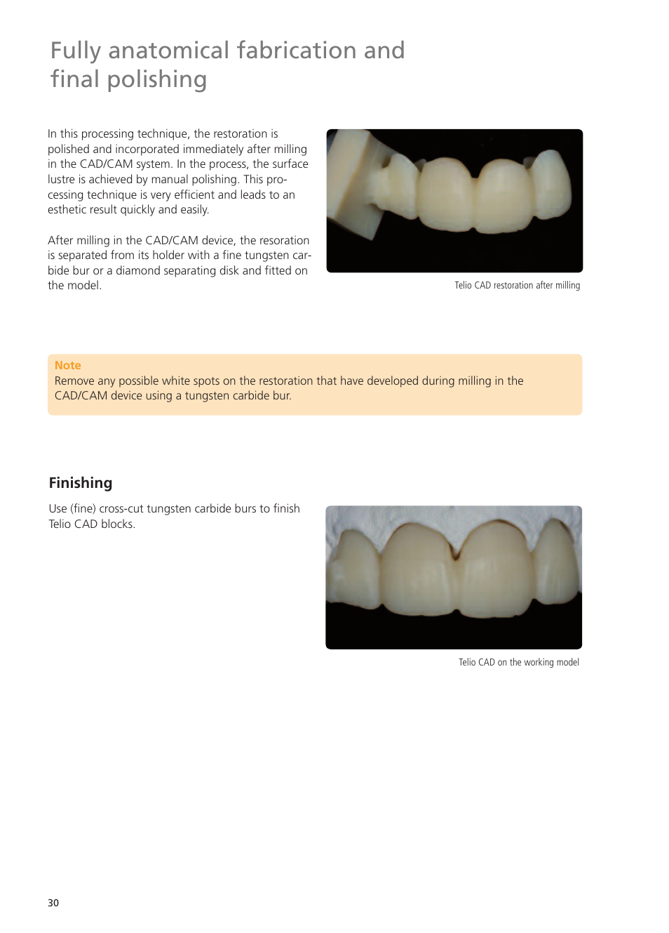 Fully anatomical fabrication and final polishing | Ivoclar Vivadent Telio Lab User Manual | Page 30 / 48