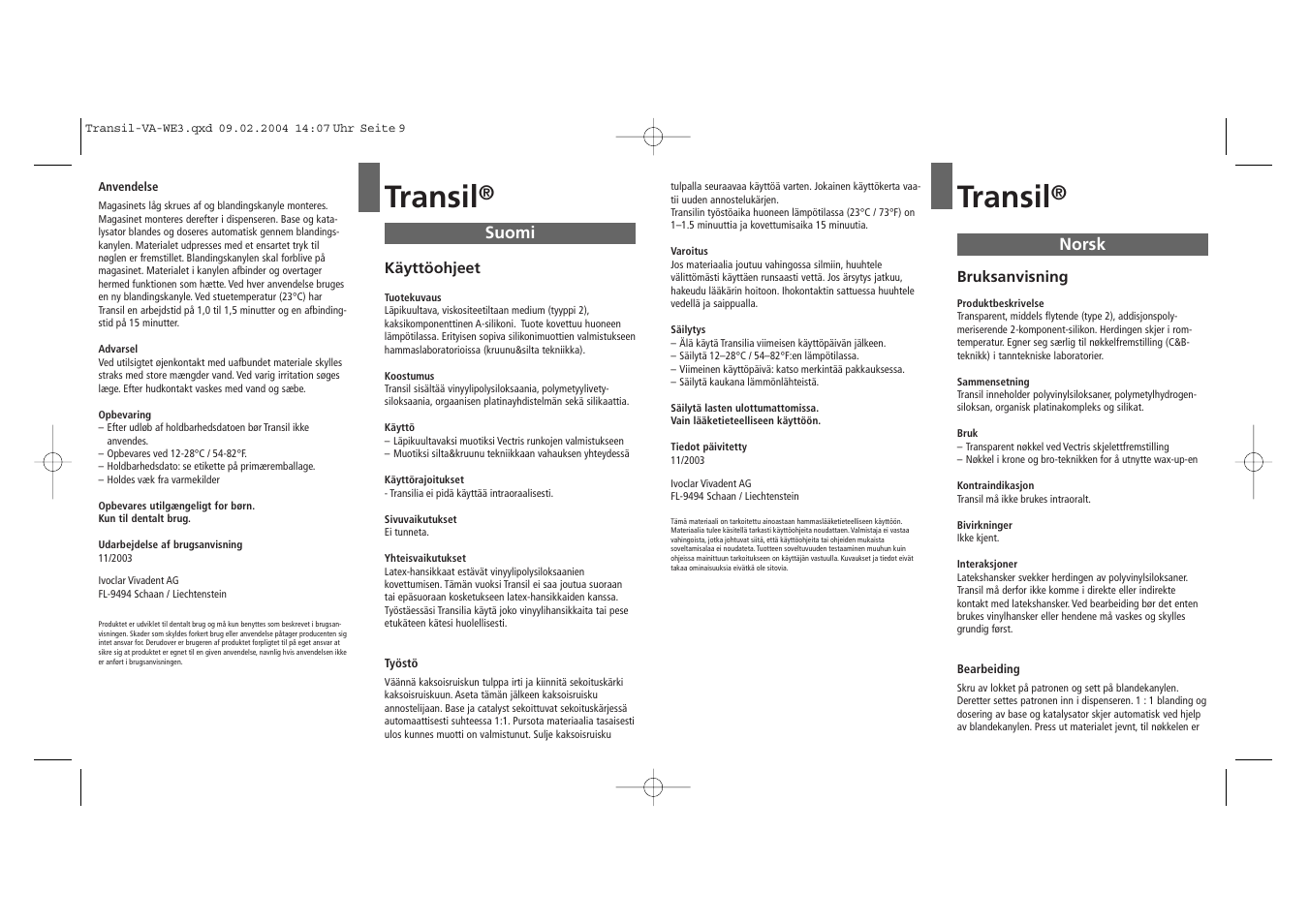 Transil | Ivoclar Vivadent Transil User Manual | Page 5 / 8