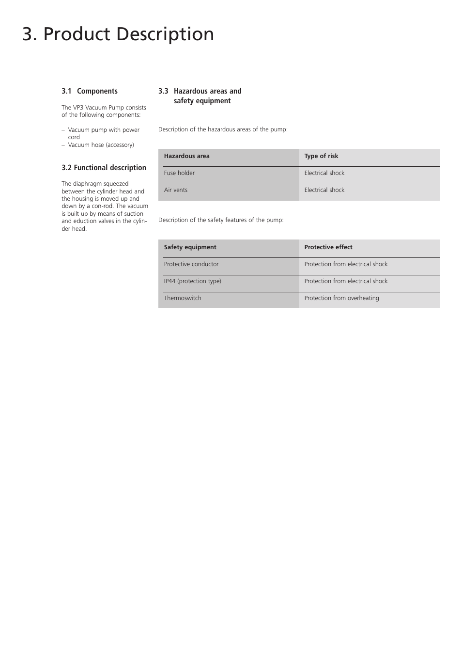 Product description | Ivoclar Vivadent VP3 User Manual | Page 8 / 16