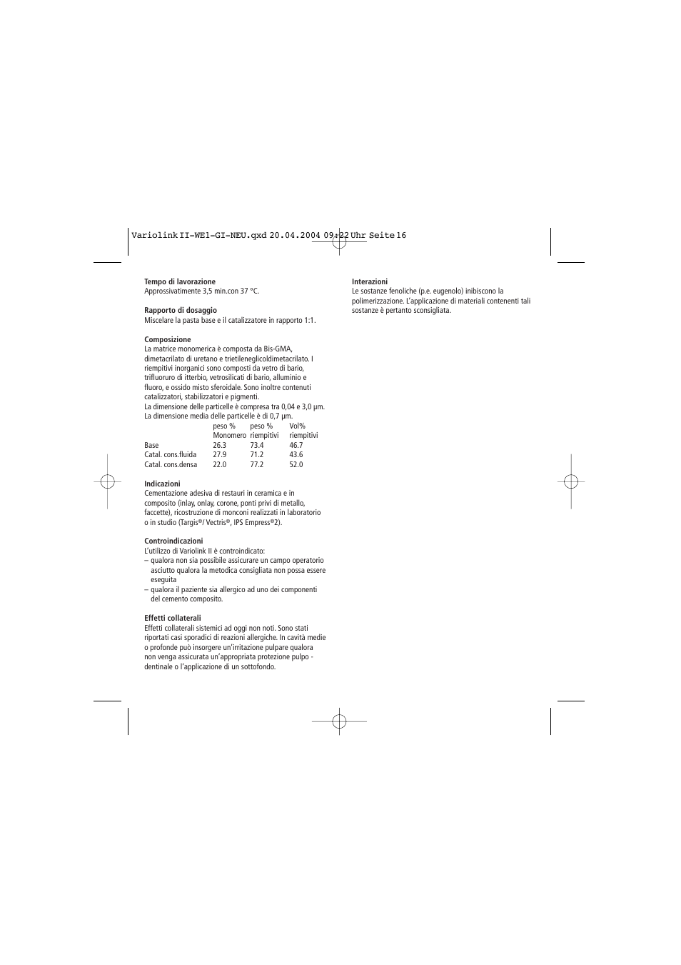 Ivoclar Vivadent Variolink II User Manual | Page 16 / 31