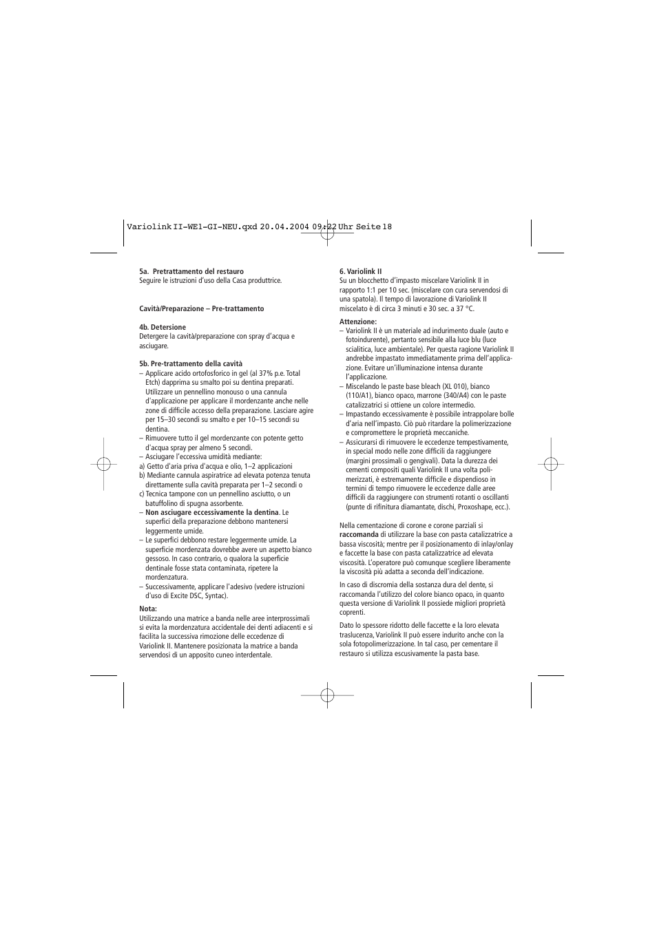 Ivoclar Vivadent Variolink II User Manual | Page 18 / 31