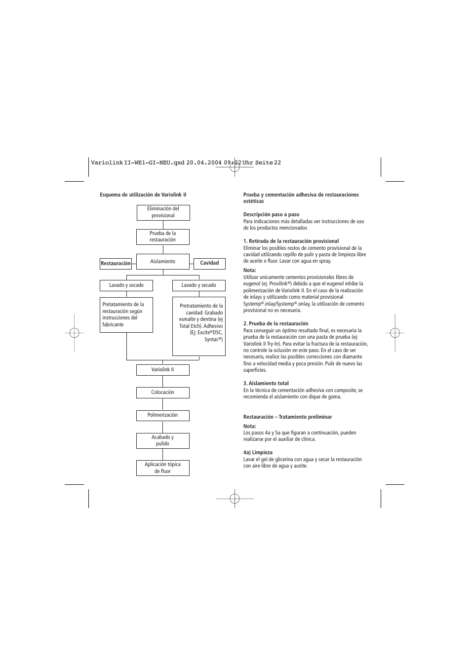 Ivoclar Vivadent Variolink II User Manual | Page 22 / 31