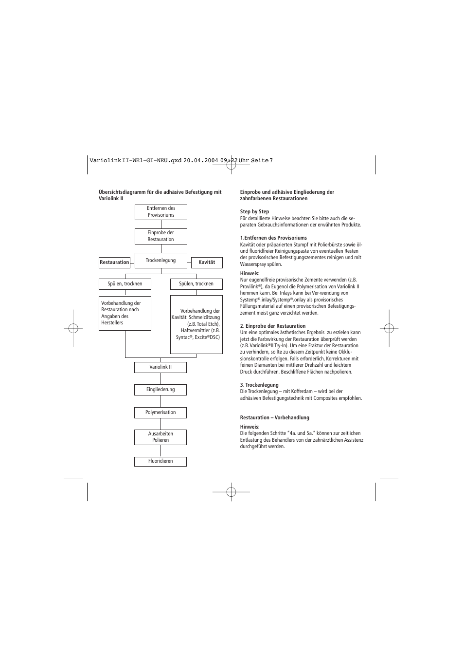 Ivoclar Vivadent Variolink II User Manual | Page 7 / 31