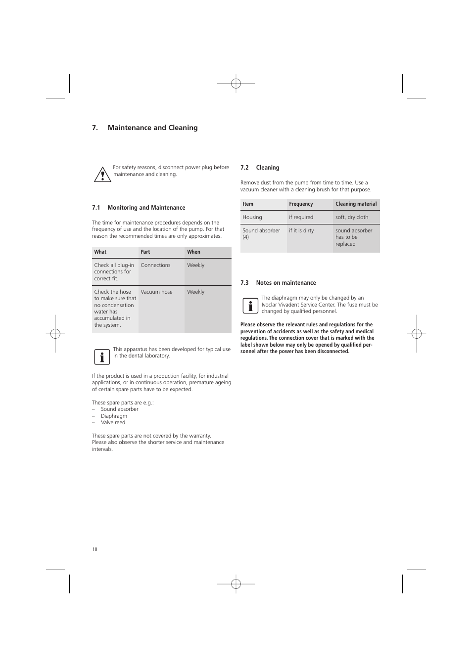 Ivoclar Vivadent VP3 easy User Manual | Page 10 / 64