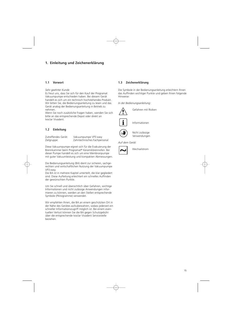Ivoclar Vivadent VP3 easy User Manual | Page 15 / 64
