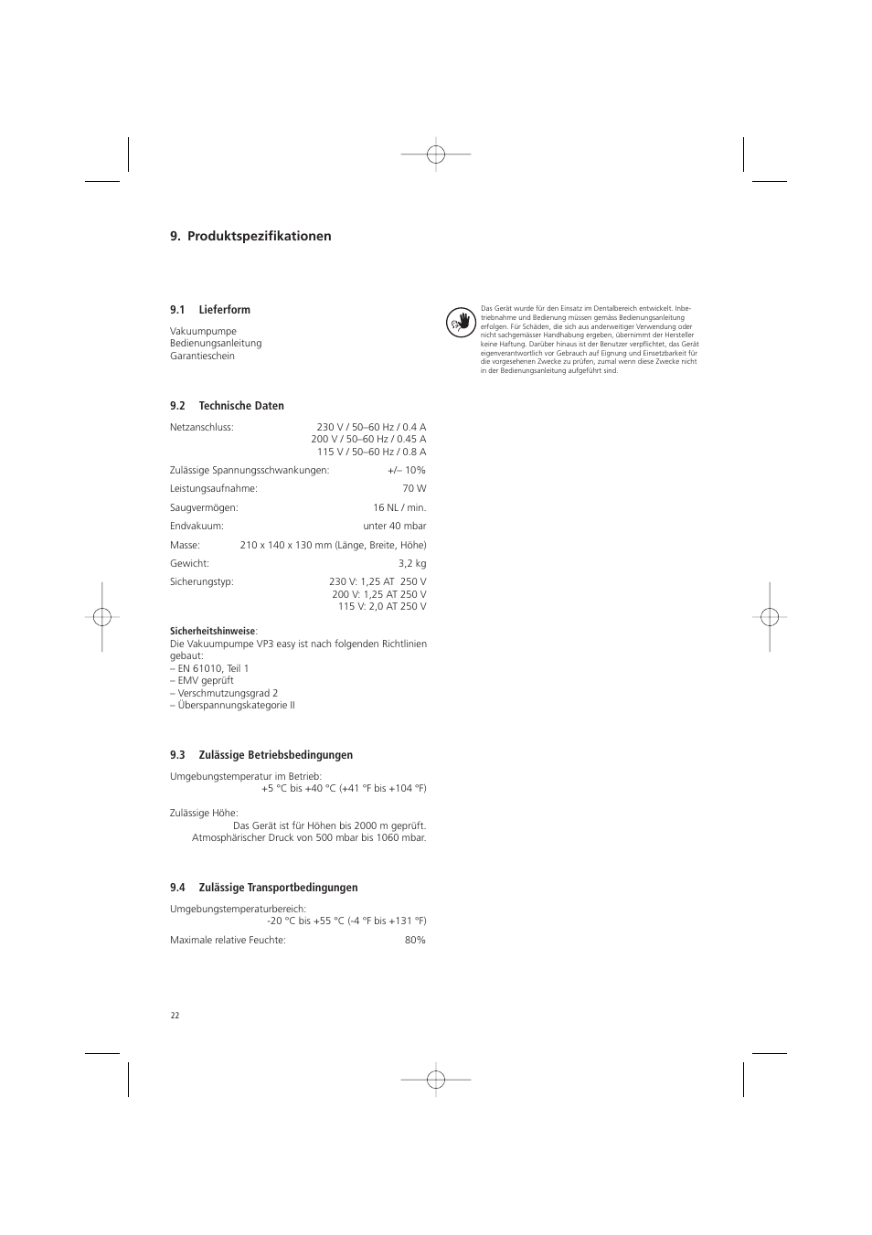 Ivoclar Vivadent VP3 easy User Manual | Page 22 / 64