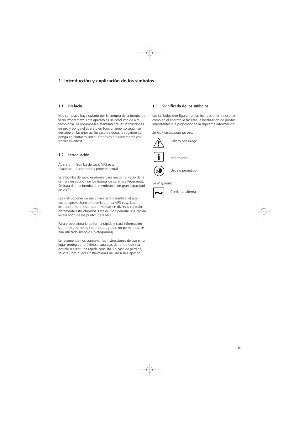 Ivoclar Vivadent VP3 easy User Manual | Page 45 / 64