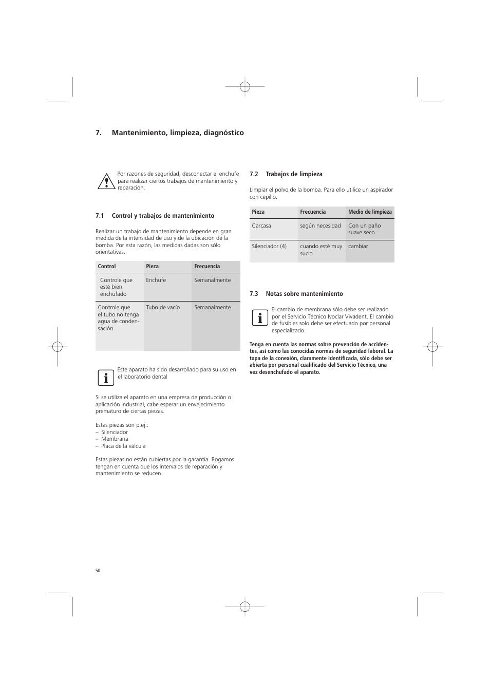 Ivoclar Vivadent VP3 easy User Manual | Page 50 / 64