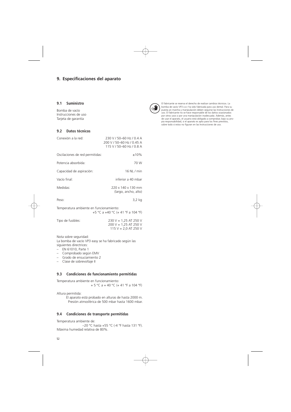 Ivoclar Vivadent VP3 easy User Manual | Page 52 / 64