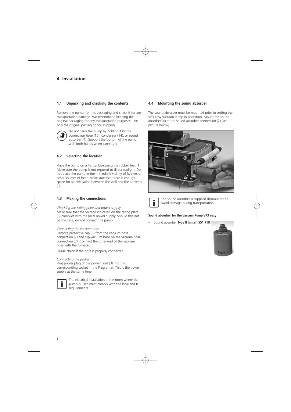 Ivoclar Vivadent VP3 easy User Manual | Page 8 / 64