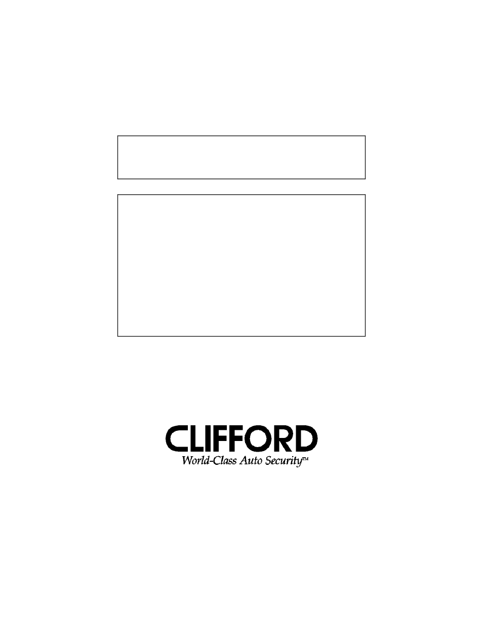 Warning | CLIFFORD AvantGuard III User Manual | Page 2 / 36