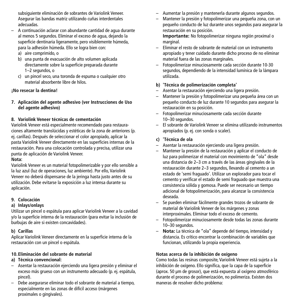Ivoclar Vivadent Variolink Veneer User Manual | Page 15 / 42