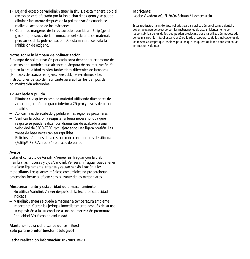 Ivoclar Vivadent Variolink Veneer User Manual | Page 16 / 42
