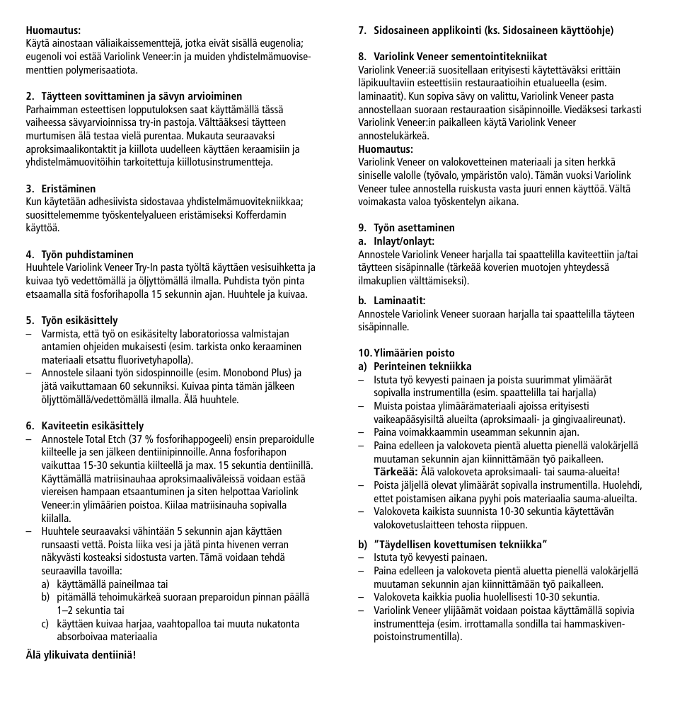 Ivoclar Vivadent Variolink Veneer User Manual | Page 27 / 42