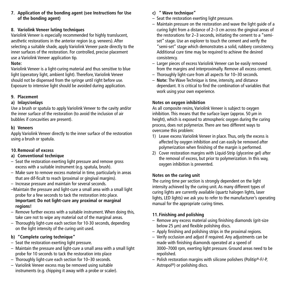 Ivoclar Vivadent Variolink Veneer User Manual | Page 3 / 42