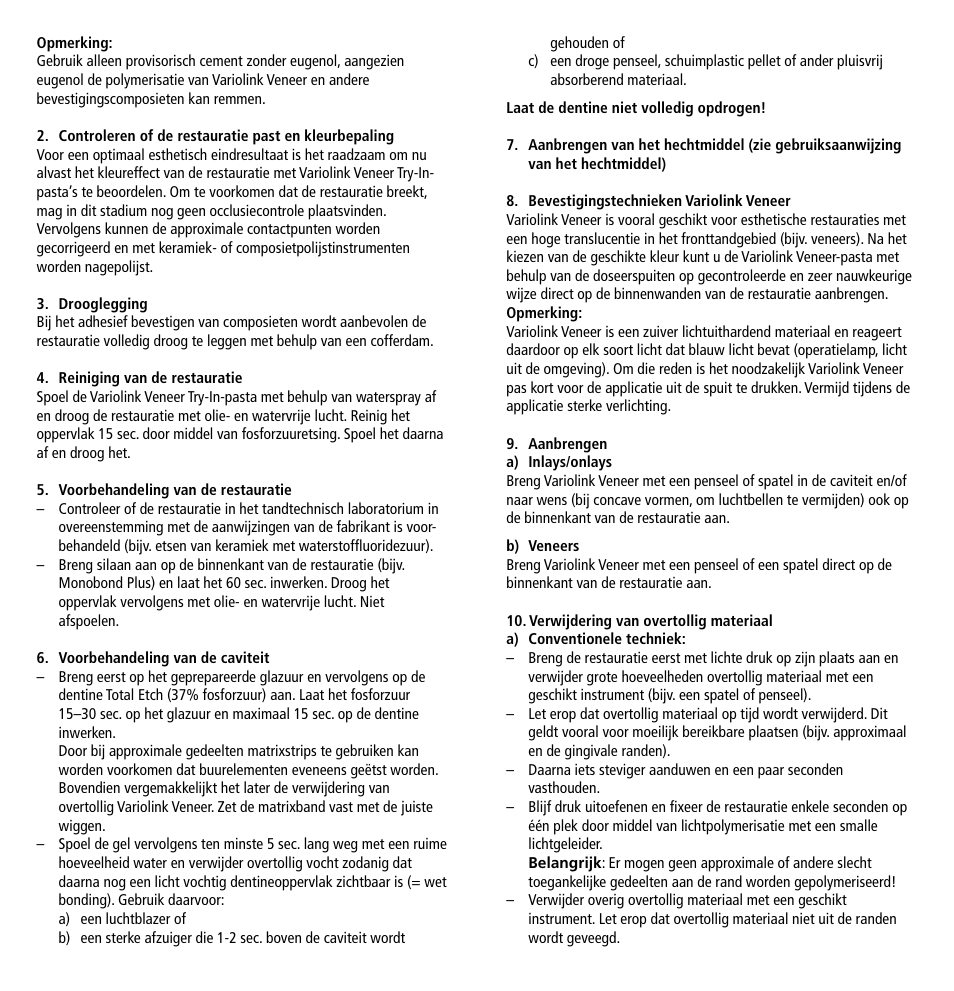 Ivoclar Vivadent Variolink Veneer User Manual | Page 33 / 42
