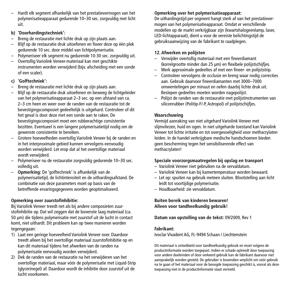 Ivoclar Vivadent Variolink Veneer User Manual | Page 34 / 42