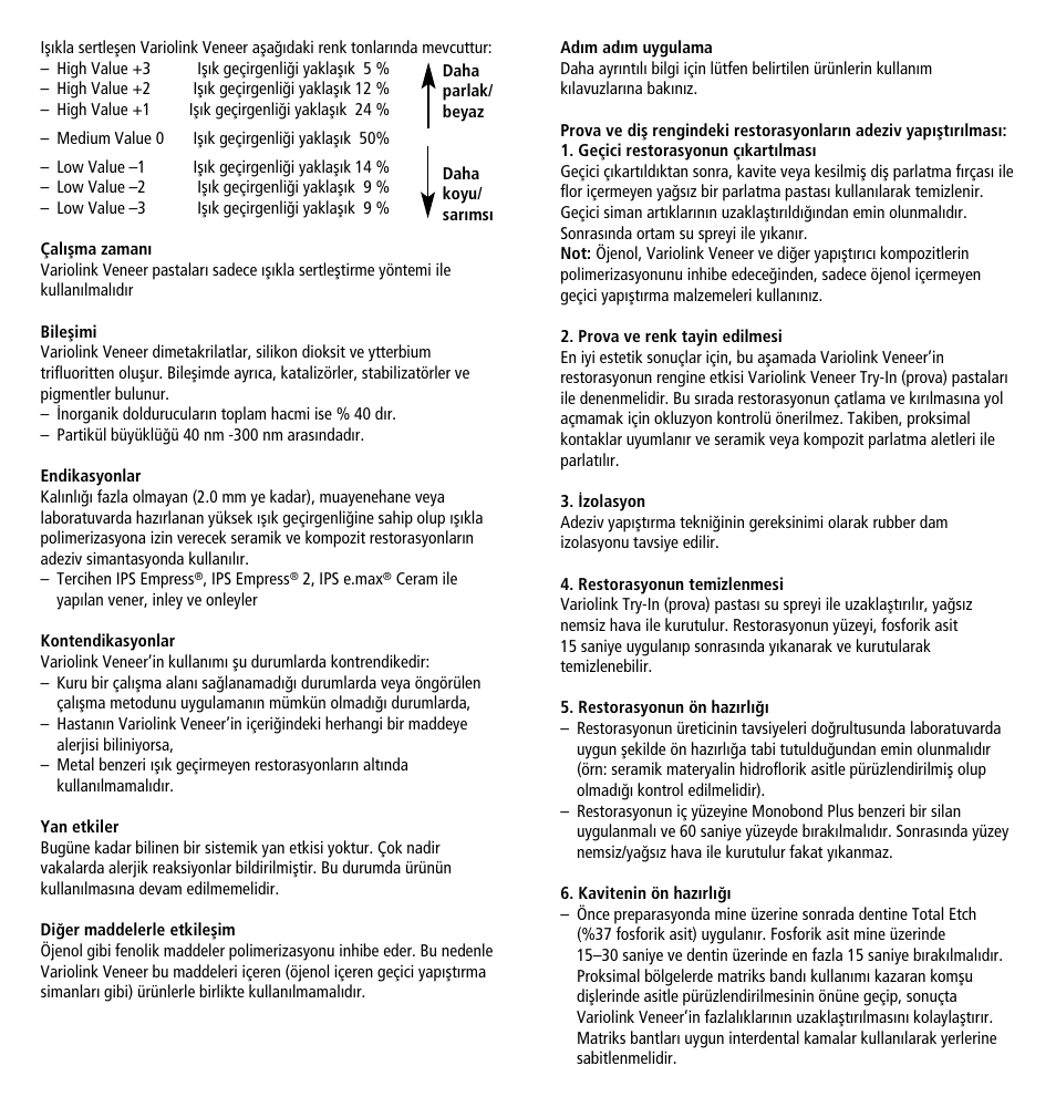 Ivoclar Vivadent Variolink Veneer User Manual | Page 39 / 42