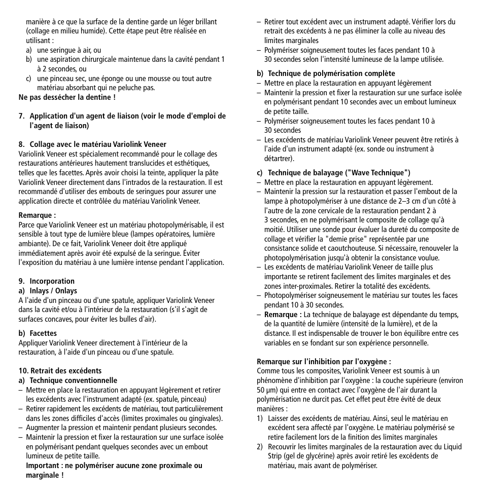 Ivoclar Vivadent Variolink Veneer User Manual | Page 9 / 42