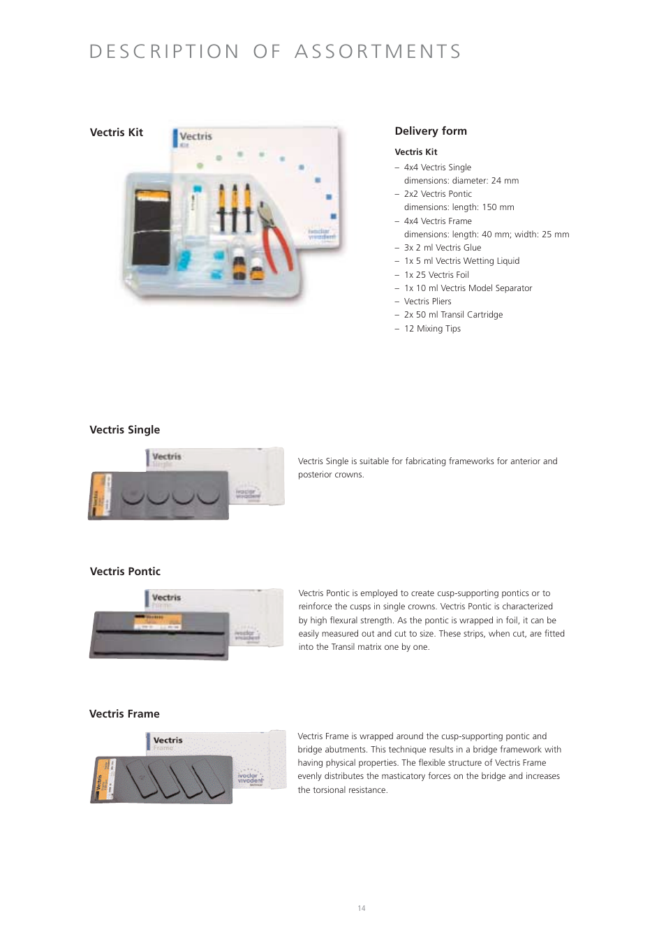 Ivoclar Vivadent Vectris User Manual | Page 14 / 60