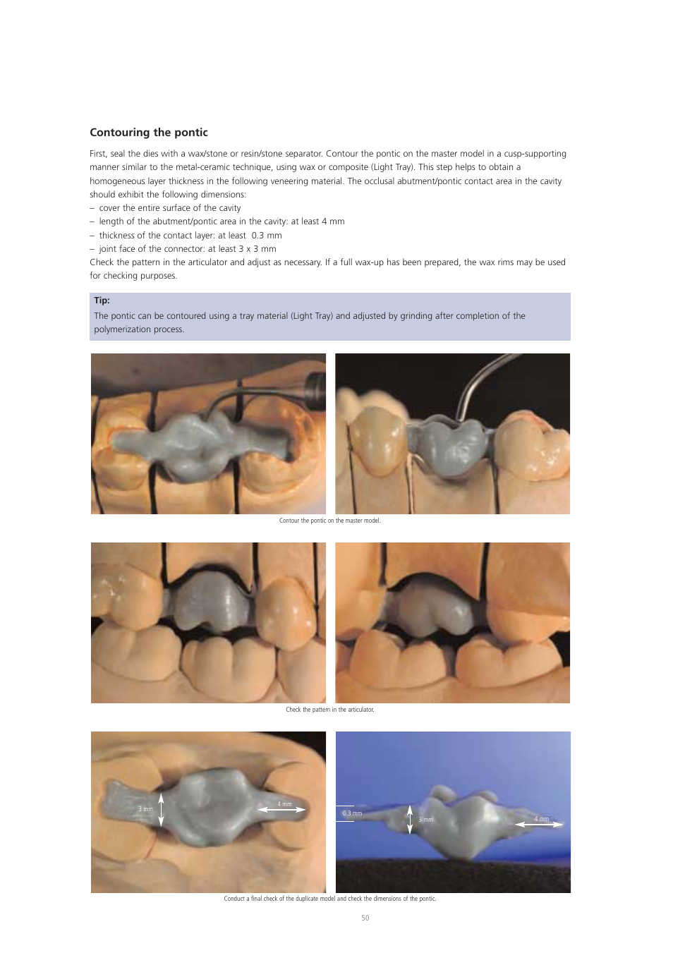 Contouring the pontic | Ivoclar Vivadent Vectris User Manual | Page 50 / 60