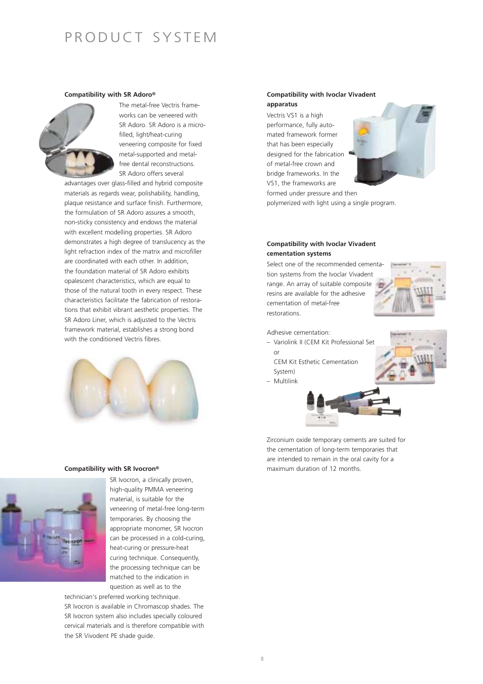 Ivoclar Vivadent Vectris User Manual | Page 8 / 60