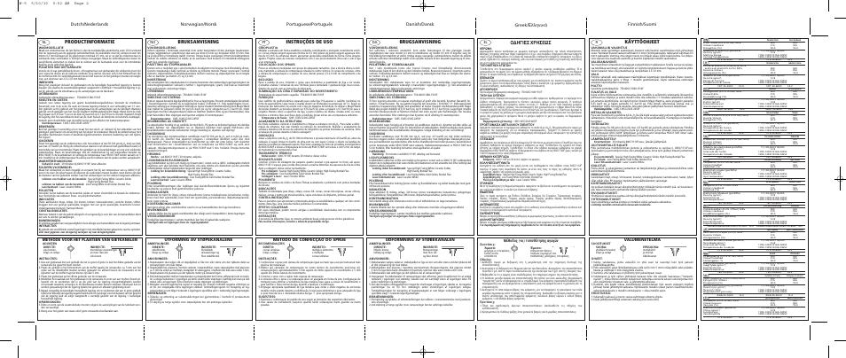 Productinformatie, Bruksanvisning, Instruções de uso | Brugsanvisning, Greek, Käyttöohjeet, Π∂™ ãƒ∏™eø, ª¤ıô‰ô˜ (-ôè) ùôôı¤ùëûë˜ ·áˆáòó, Valumenetelmä, Udformning af støbekanalen | Ivoclar Vivadent W-5 User Manual | Page 2 / 2