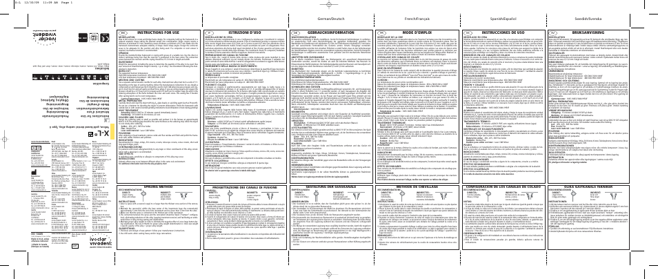 Ivoclar Vivadent X-L User Manual | 2 pages