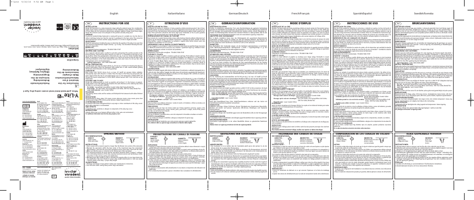 Ivoclar Vivadent Y-Lite User Manual | 2 pages