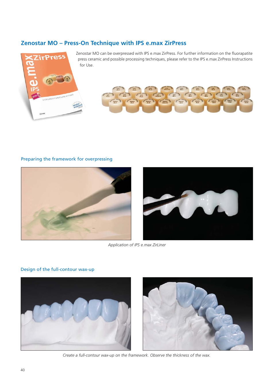 Ivoclar Vivadent Zenostar User Manual | Page 40 / 60