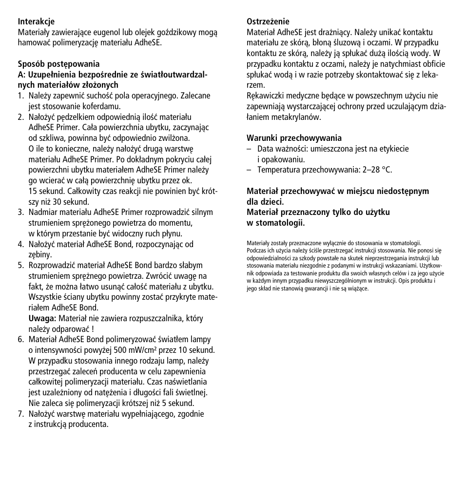 Ivoclar Vivadent AdheSE User Manual | Page 22 / 23