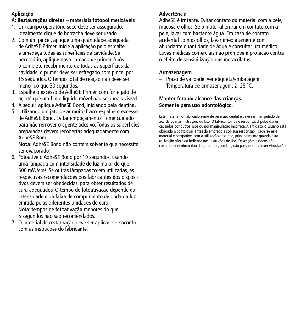 Ivoclar Vivadent AdheSE User Manual | Page 9 / 23
