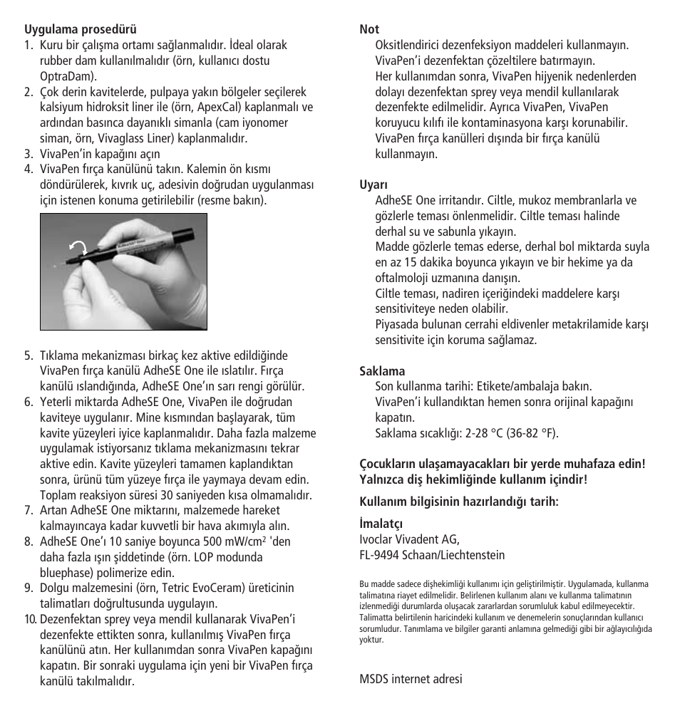 Ivoclar Vivadent AdheSE One User Manual | Page 26 / 27