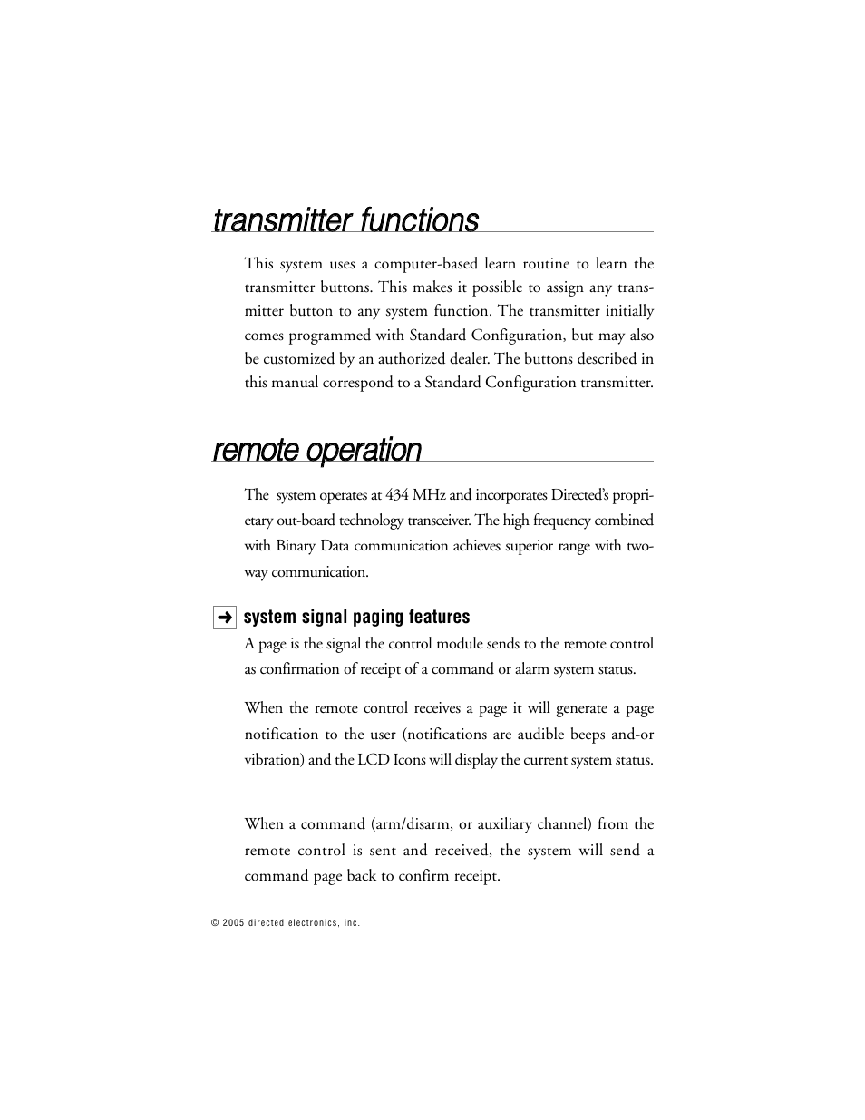 Rre em mo otte e o op pe erra attiio on n | CLIFFORD 10.5X User Manual | Page 18 / 61