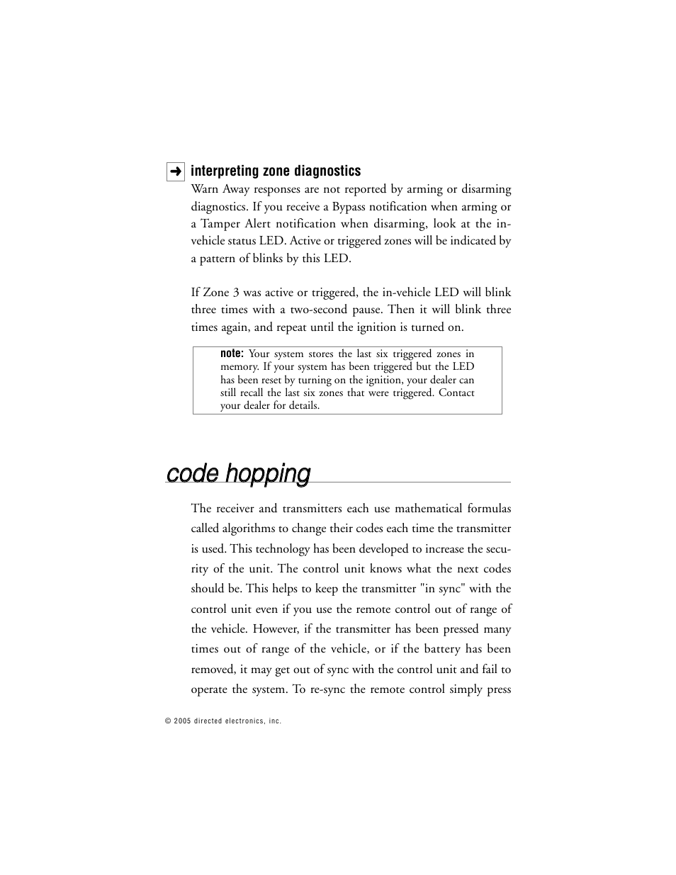 Cco od de e h ho op pp piin ng g | CLIFFORD 10.5X User Manual | Page 42 / 61