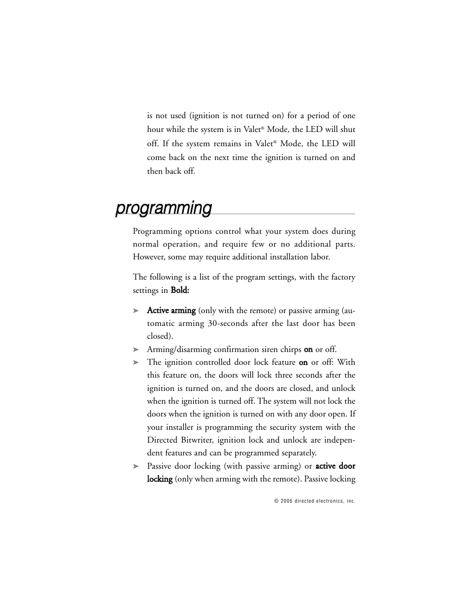 Pprro og grra am mm miin ng g | CLIFFORD 10.5X User Manual | Page 45 / 61