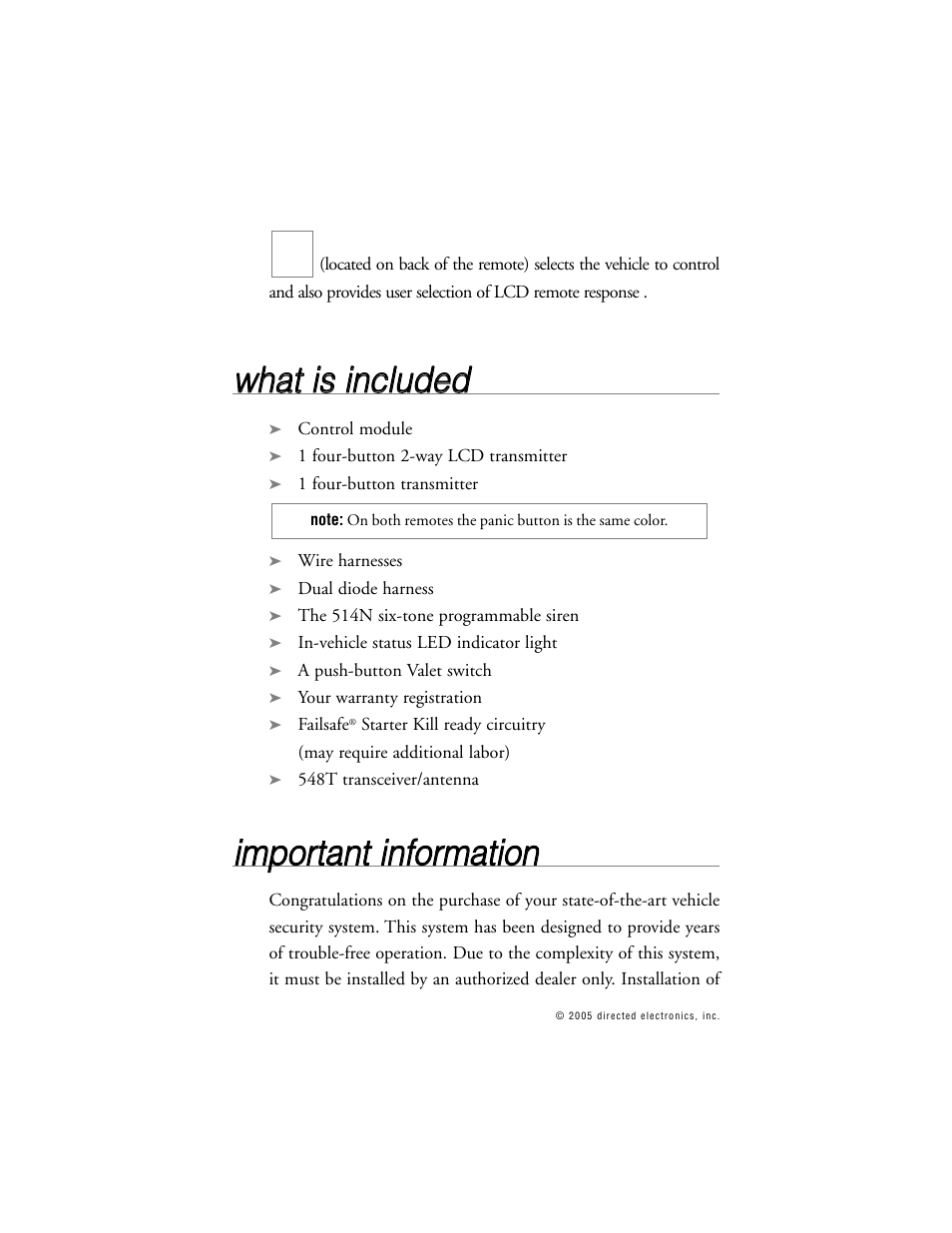 Wwh ha att iiss iin nc cllu ud de ed d | CLIFFORD 10.5X User Manual | Page 9 / 61