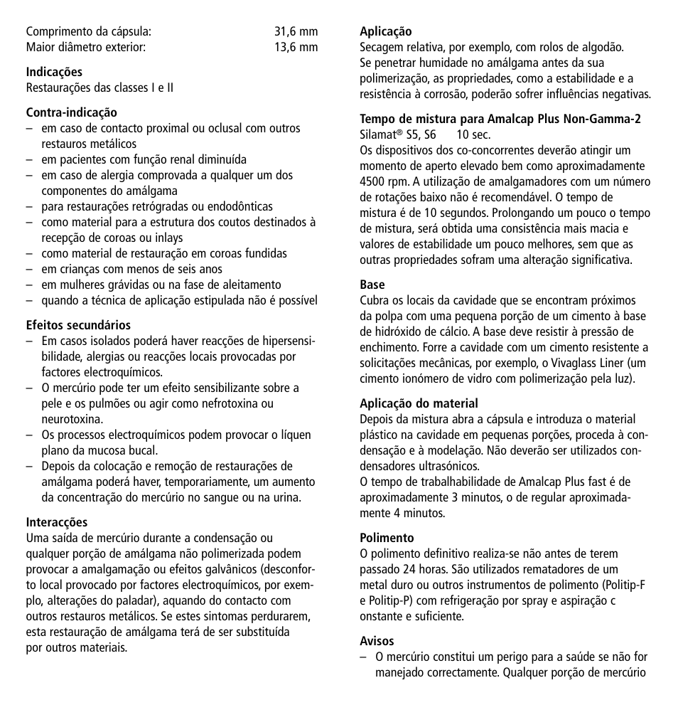 Ivoclar Vivadent Amalcap Plus User Manual | Page 12 / 28