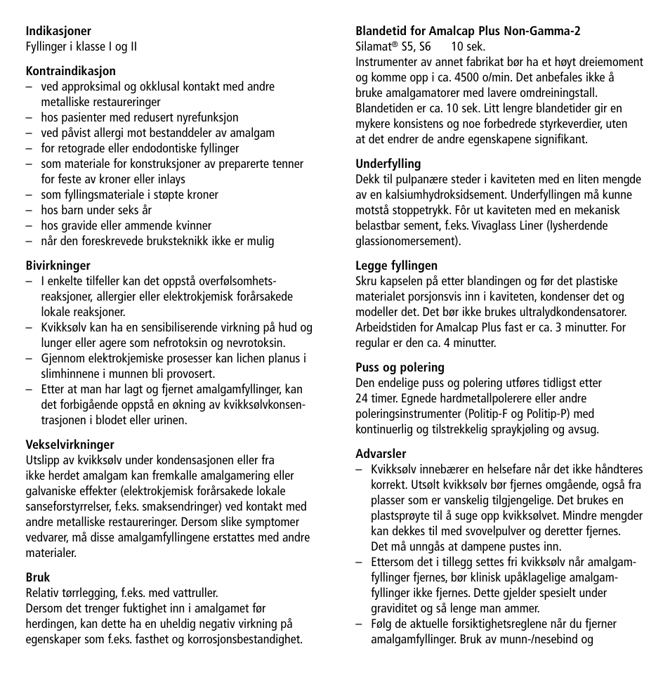 Ivoclar Vivadent Amalcap Plus User Manual | Page 20 / 28