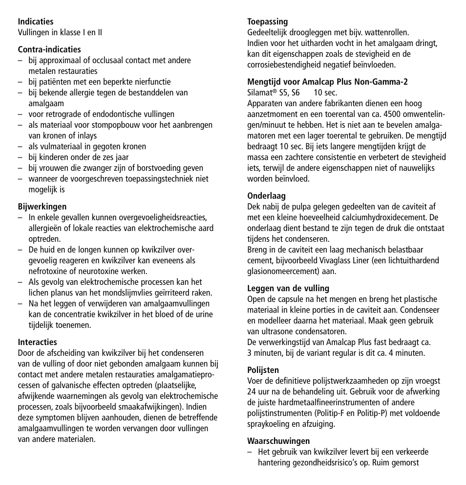 Ivoclar Vivadent Amalcap Plus User Manual | Page 22 / 28