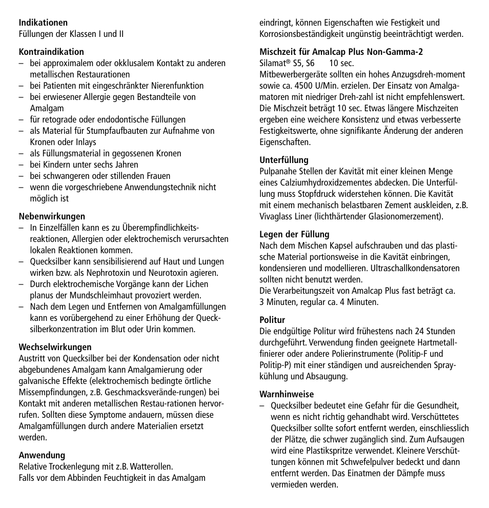Ivoclar Vivadent Amalcap Plus User Manual | Page 4 / 28