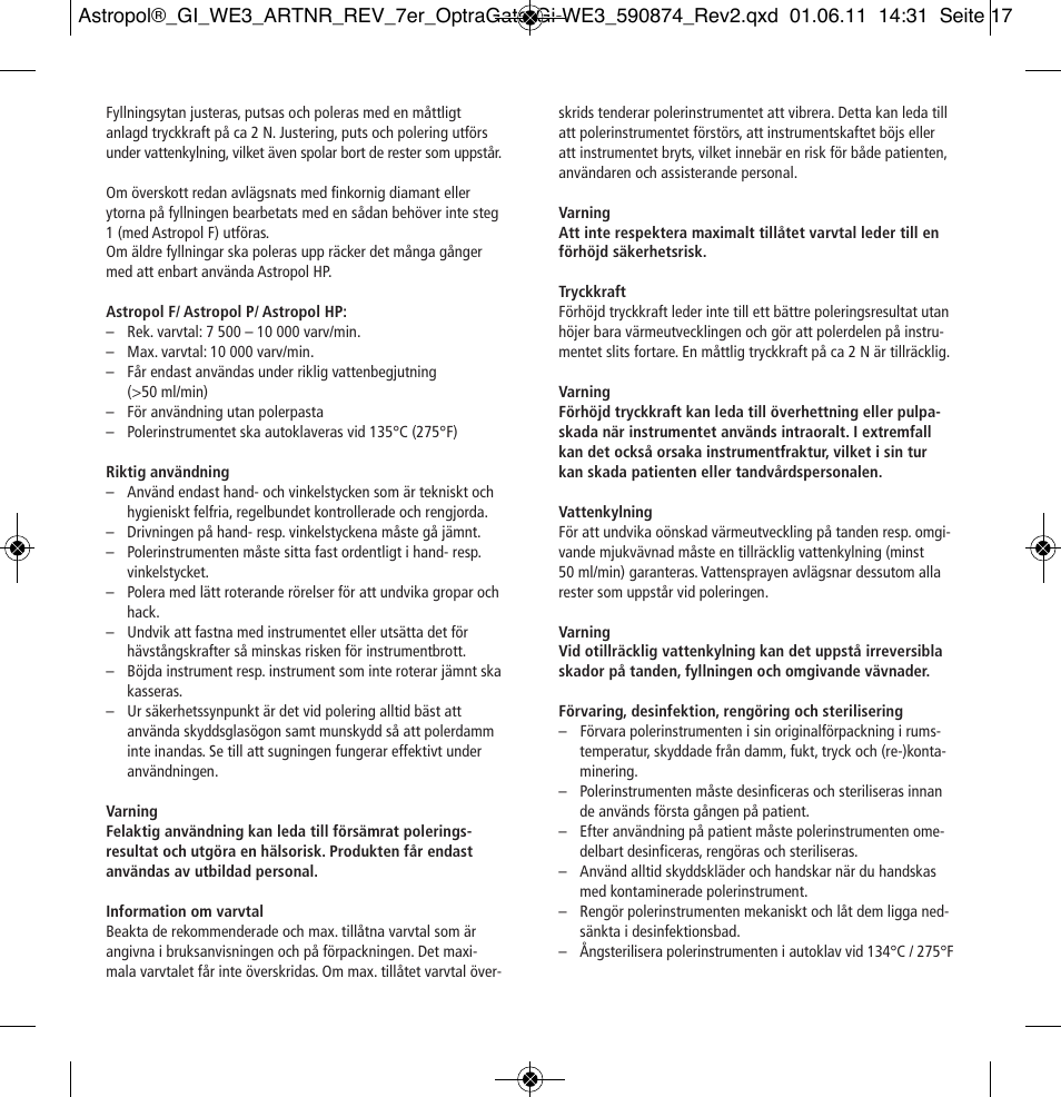 Ivoclar Vivadent Astropol User Manual | Page 17 / 37