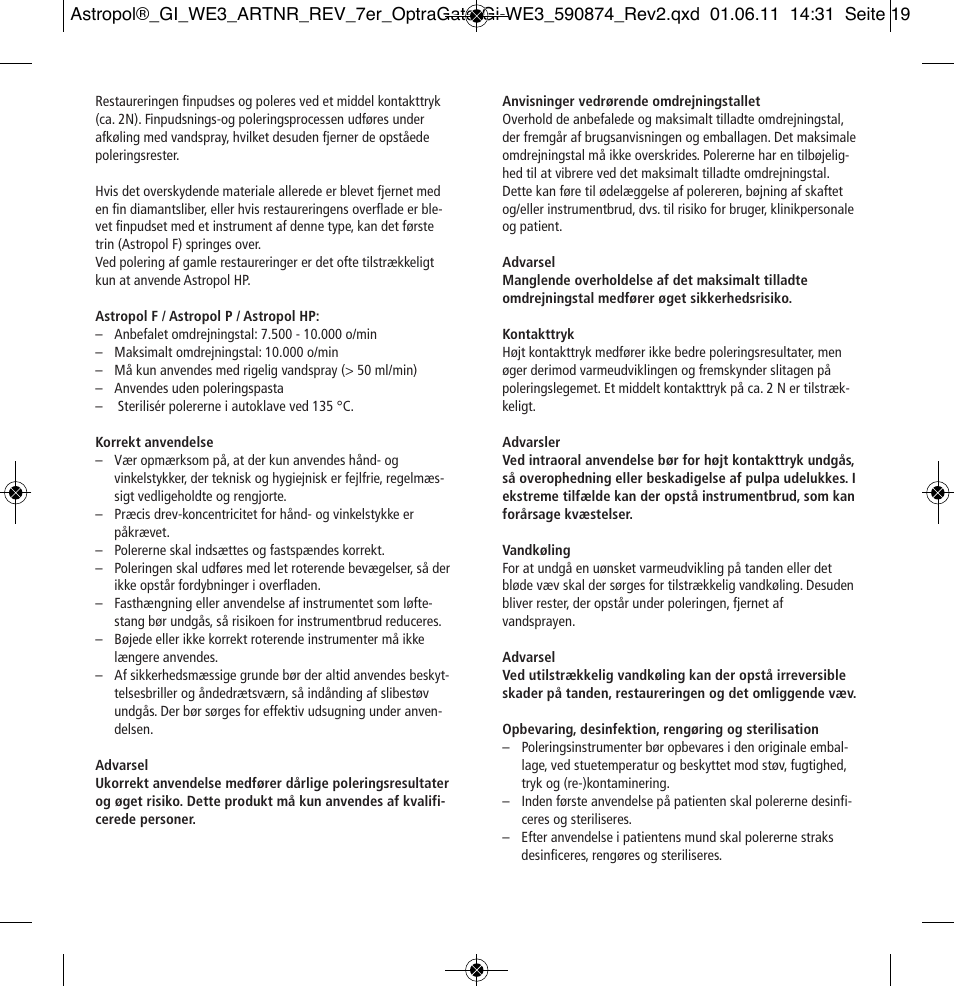 Ivoclar Vivadent Astropol User Manual | Page 19 / 37