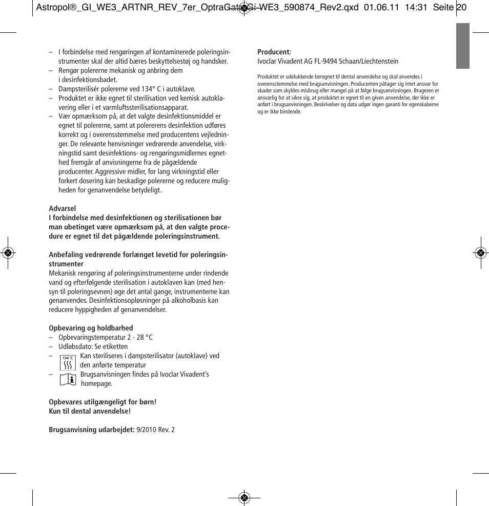 Ivoclar Vivadent Astropol User Manual | Page 20 / 37