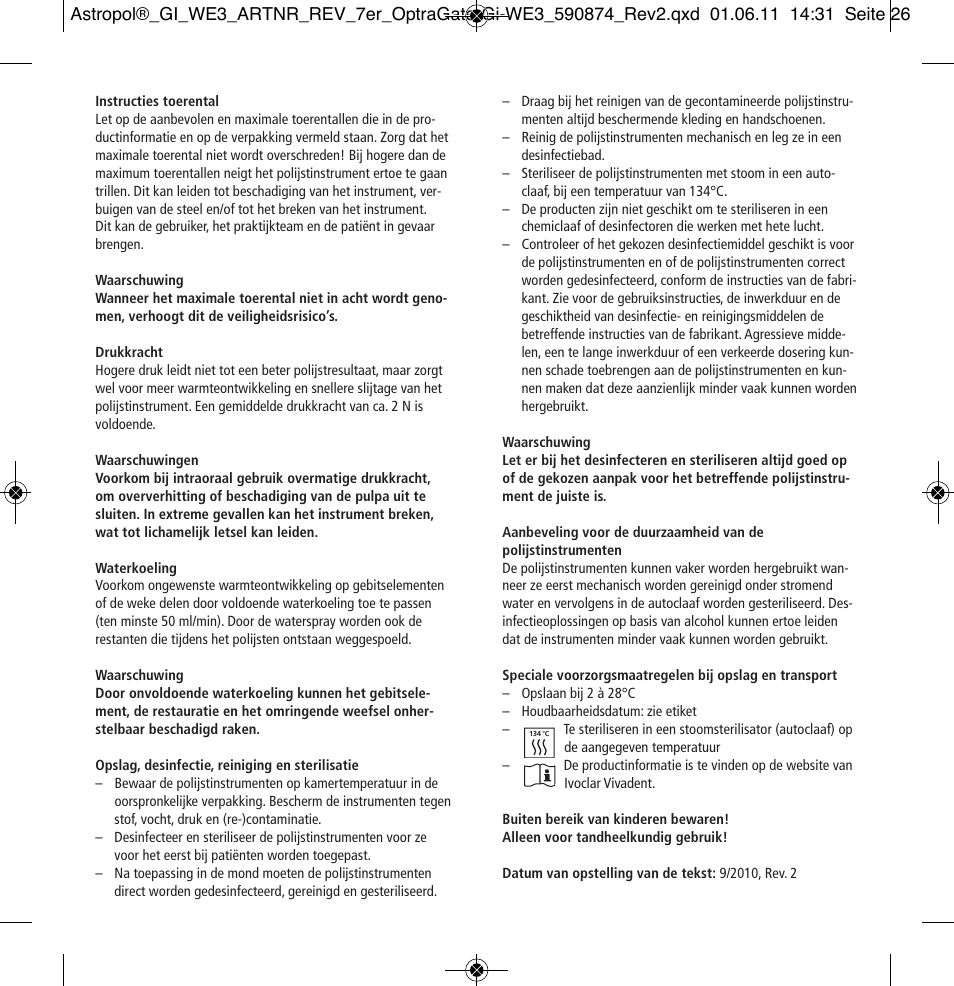 Ivoclar Vivadent Astropol User Manual | Page 26 / 37