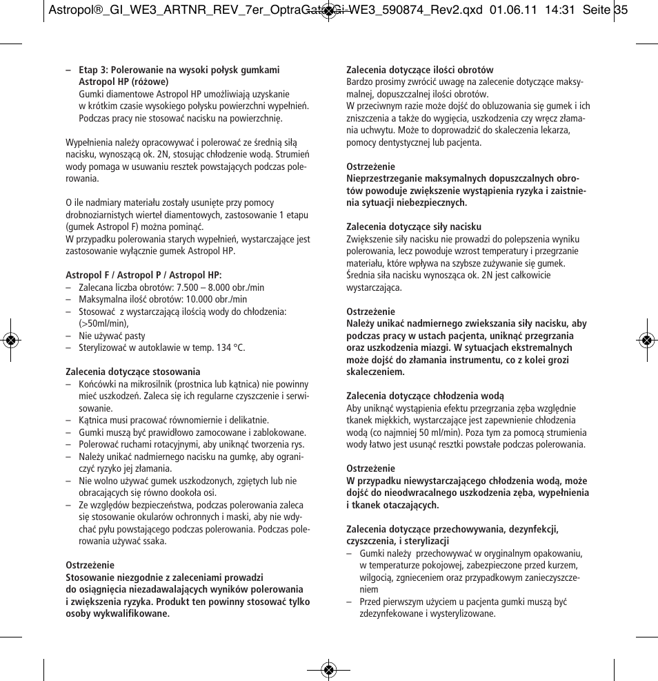 Ivoclar Vivadent Astropol User Manual | Page 35 / 37