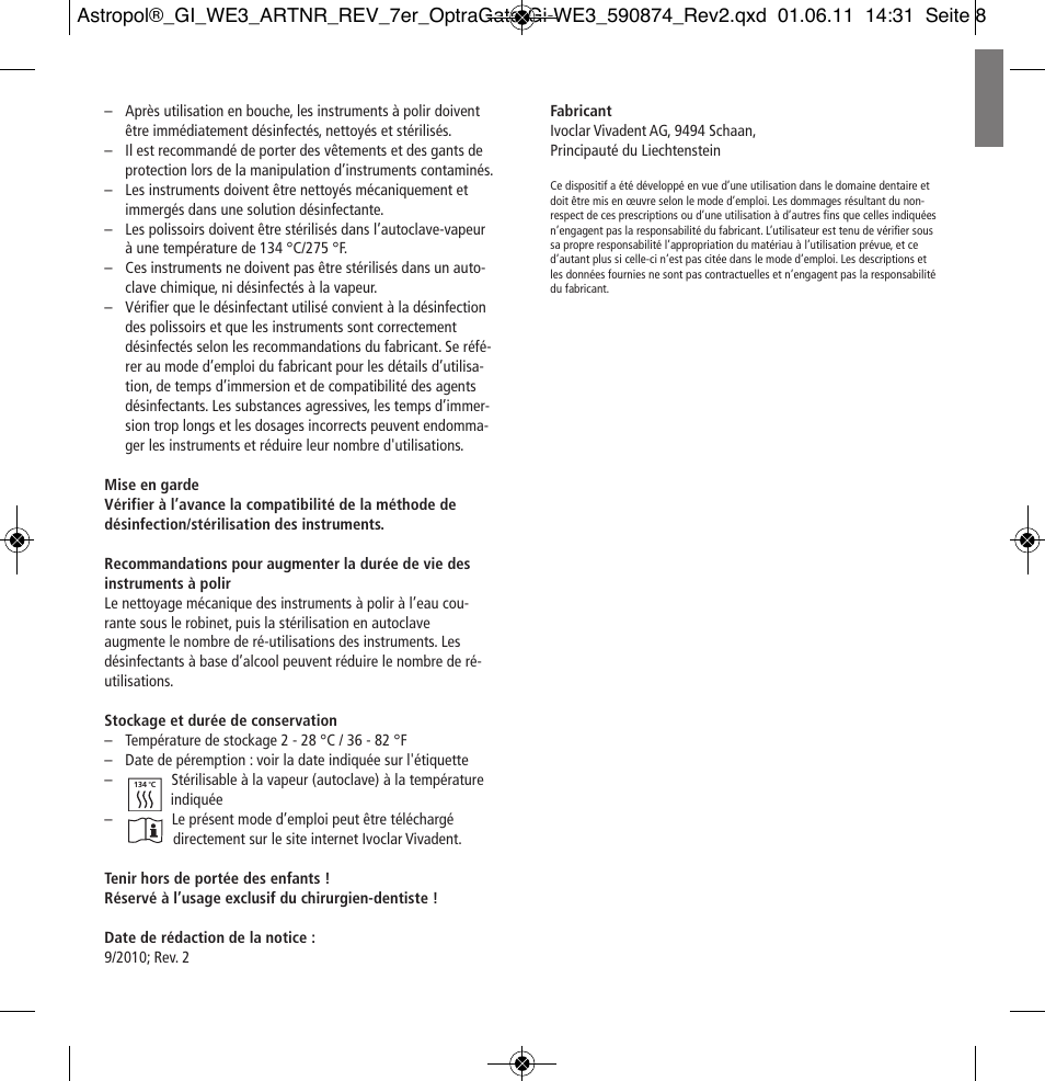 Ivoclar Vivadent Astropol User Manual | Page 8 / 37