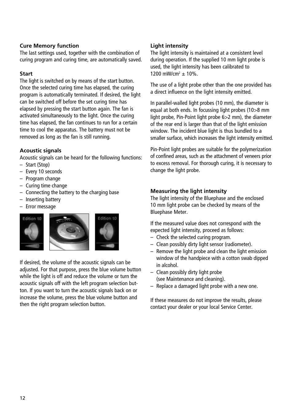 Ivoclar Vivadent Bluephase User Manual | Page 12 / 88
