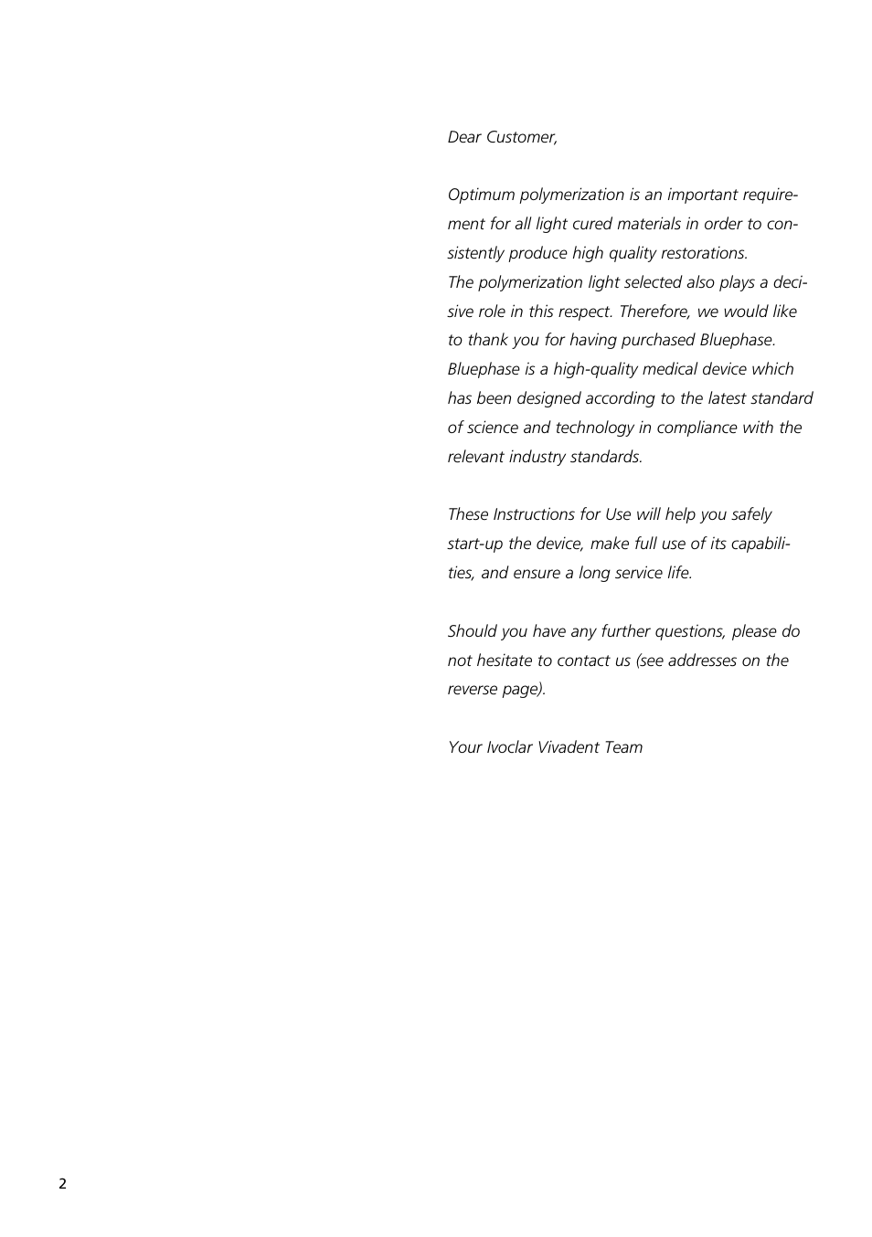 Ivoclar Vivadent Bluephase User Manual | Page 2 / 88
