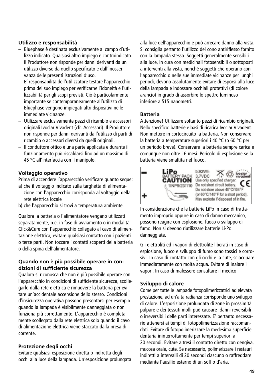 Ivoclar Vivadent Bluephase User Manual | Page 49 / 88